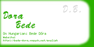 dora bede business card
